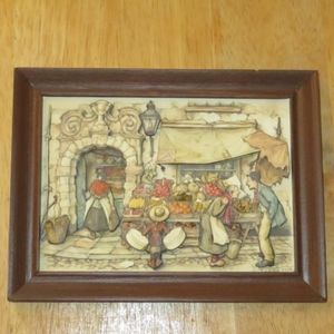 Wodden old time picture.